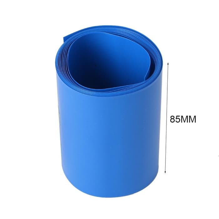 Heat Shrink Tube PVC Jacket 18650 Battery Baterai Wrap 85mm 1 Meter