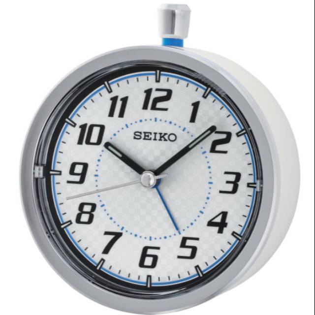 Jam Weker SEIKO ALARM QHE147W Quiet Sweep Snooze Light LumiBrite Beep