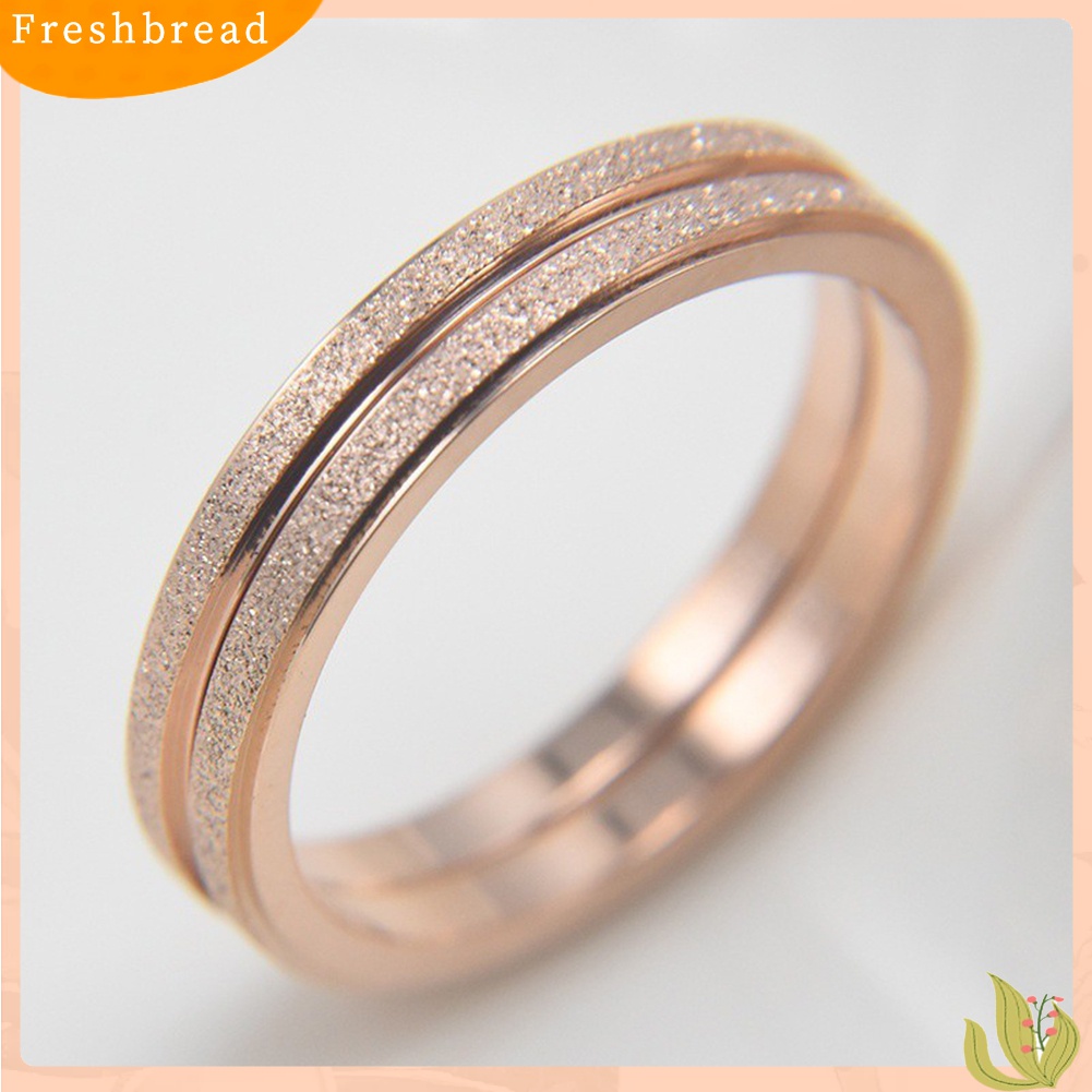 [TERLARIS]Men Women Frosted Titanium Steel Band Finger Ring Wedding Proposal Jewelry Gift