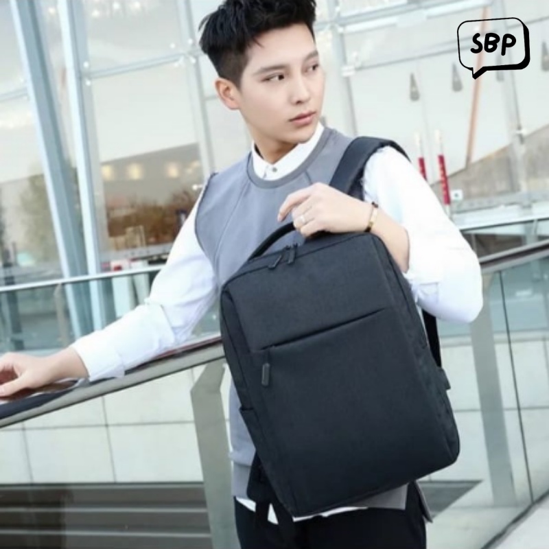 Tas Ransel Backpack Laptop 14 Inch Tas Gemblok Kanvas Terbaru Pria Wanita Cewek Cowok - RBP 002 Terbaru 2022