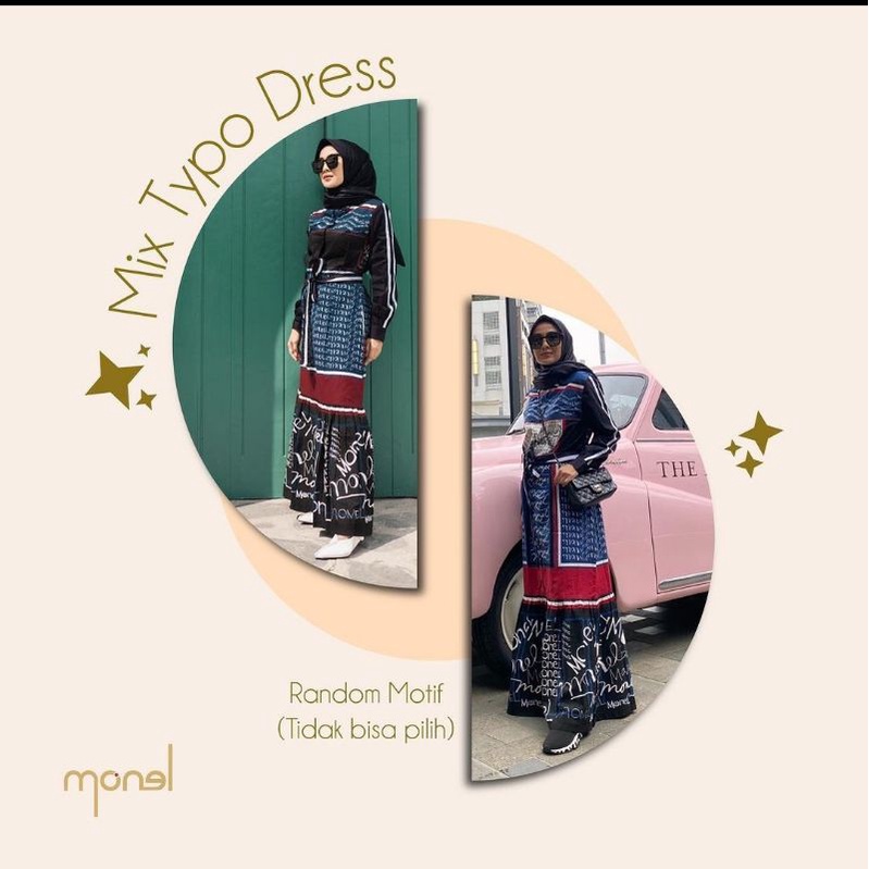 Mix Typo Dress by Monel
