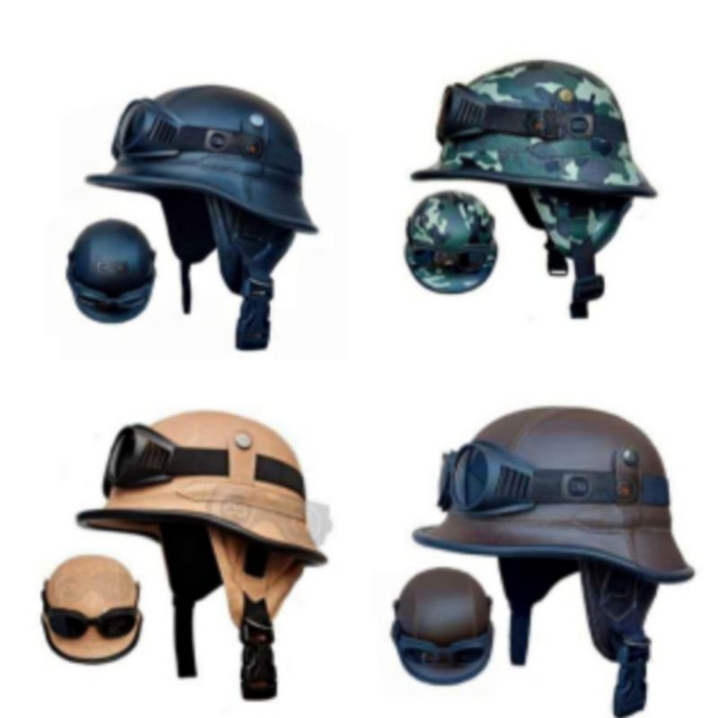 HELM  RETRO  MILENIAL./HELM KULIT KLASSIK NAZI JERMAN