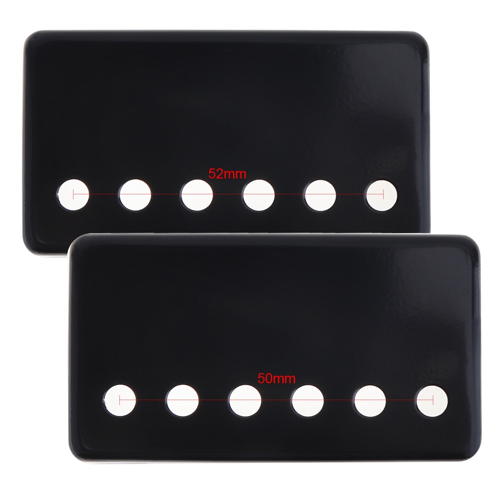 2pcs / set Humbucker Pickup Cover Bahan Metal 2 Warna Ukuran 50 / 52mm Untuk Gitar LP