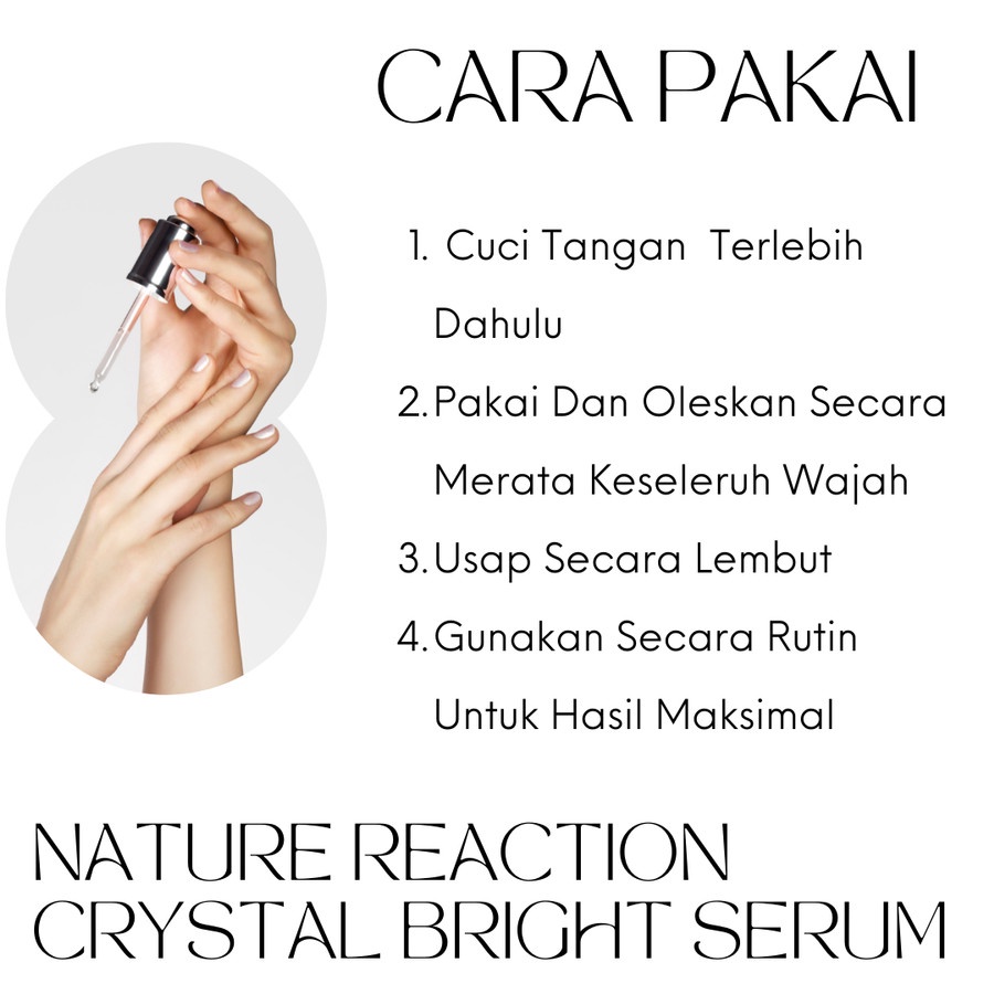 Nature Reaction Crystal Bright Serum 100 Ori Serum Natural Reaction Crystal Pencerah Wajah Penghilang Flek Hitam Di Wajah Membandel Original Bpom