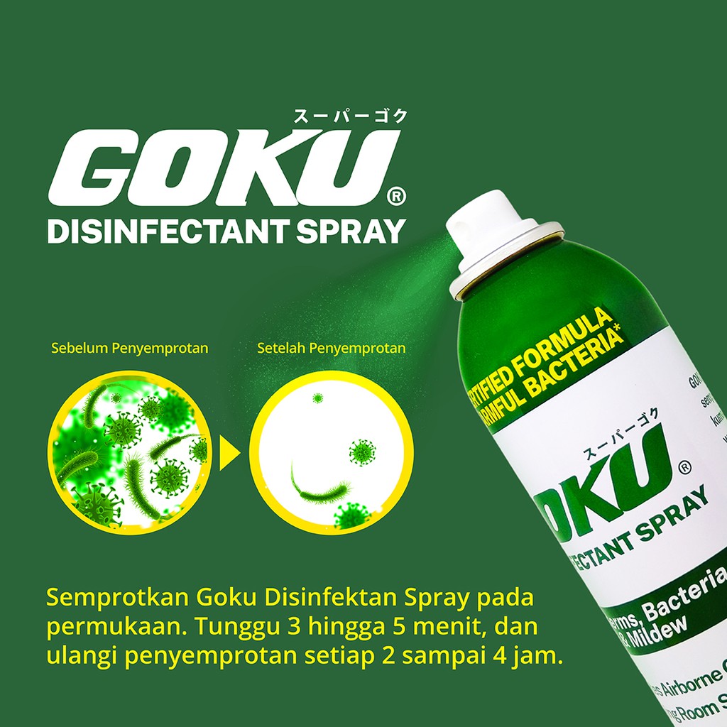 Goku Disinfectant Spray 280ml - Lavender Mint - Cap Kupu