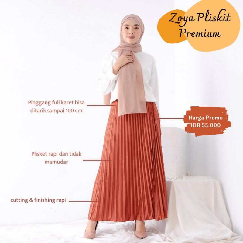 [BISA COD] ZOYA ROK PLISKIT PREMIUM