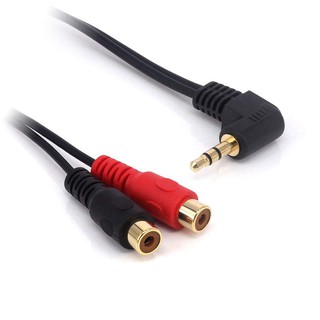 20cm 3.5mm TRS Stereo Male ke Dual Female RCA Jack Kabel