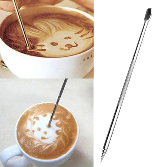 Professional Latte Art Pen stainless steel pen utk buat latte kopi art