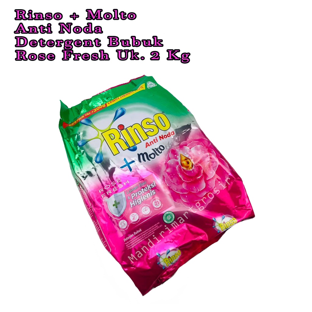 Rinso + Molto * Detergent Bubuk * Anti Noda * Rose Fresh * 1.8KG