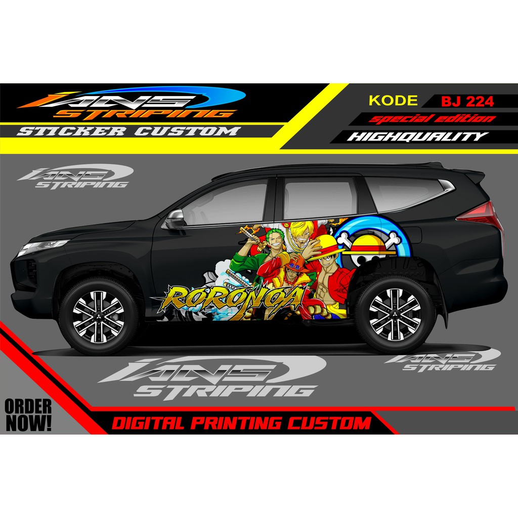 DECAL STICKER MOBIL PAJERO, FORTUNER, INNOVA