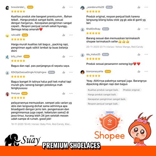TALI SEPATU Sneaker Warna Warni Gepeng Lebar Flat (WIDE) 120cm Suay Premium Shoelace SURABAYA