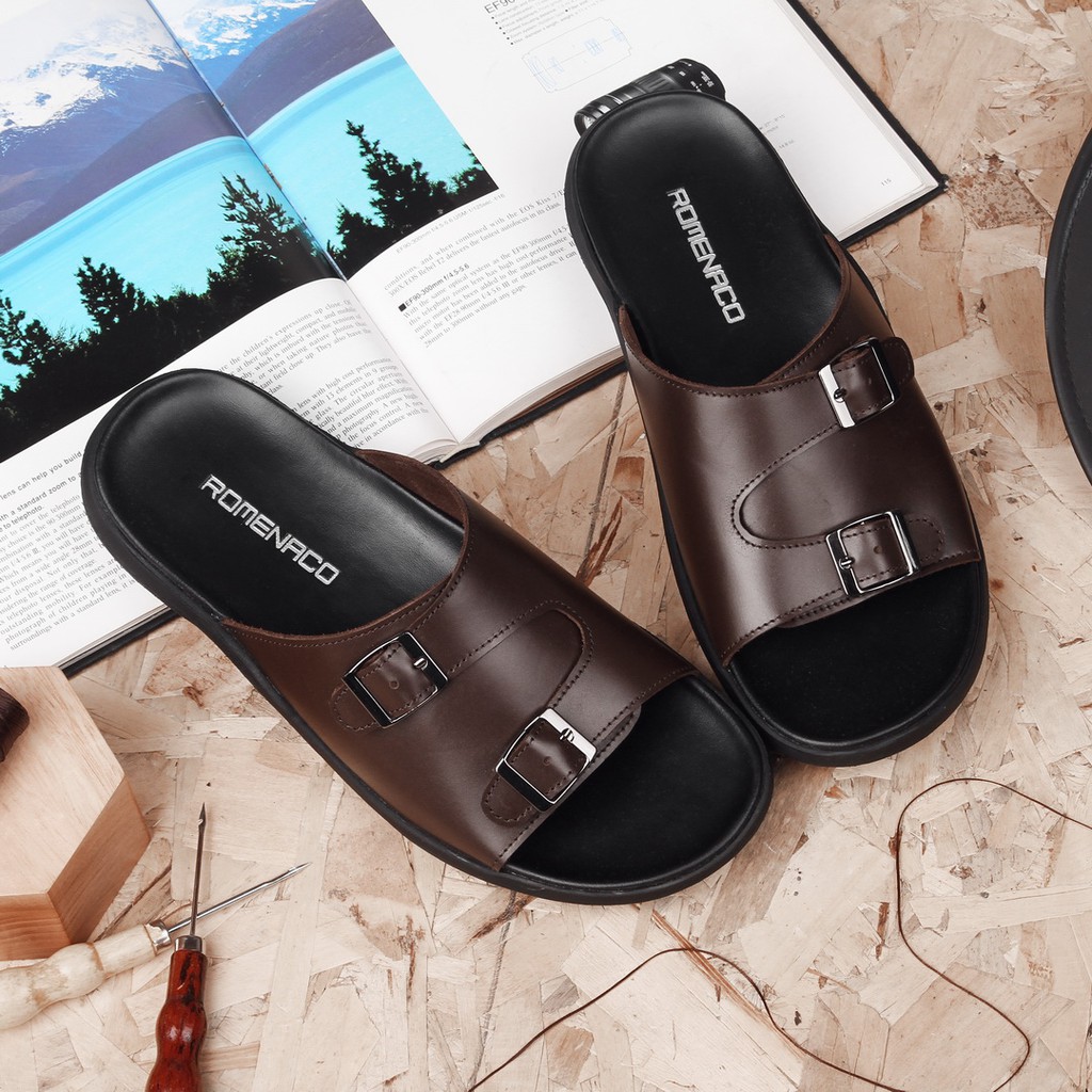 Sandal Pria Romenaco R46 Black Brown