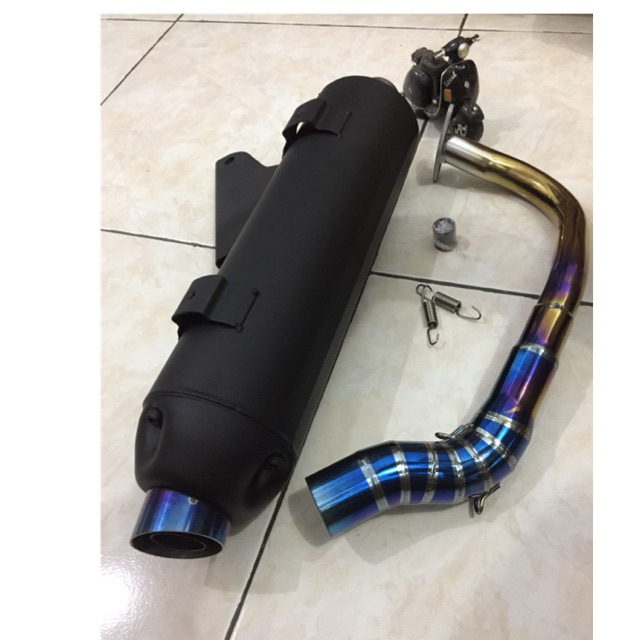 Knalpot tsukigi bluemoon vario 110 old karbu knalpot standar racing Vario old 110