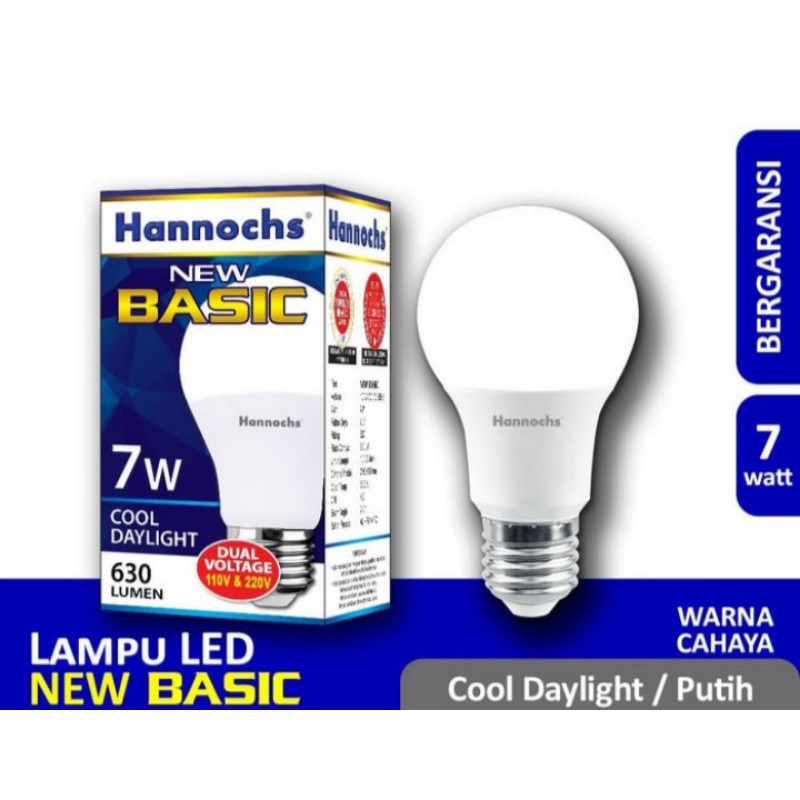 Lampu Led  Basic Hannochs 3w/5 Watt 7w/7Watt 9w/9Watt 11w/11 Watt 14w/14 Watt 17w /17Watt Bolam