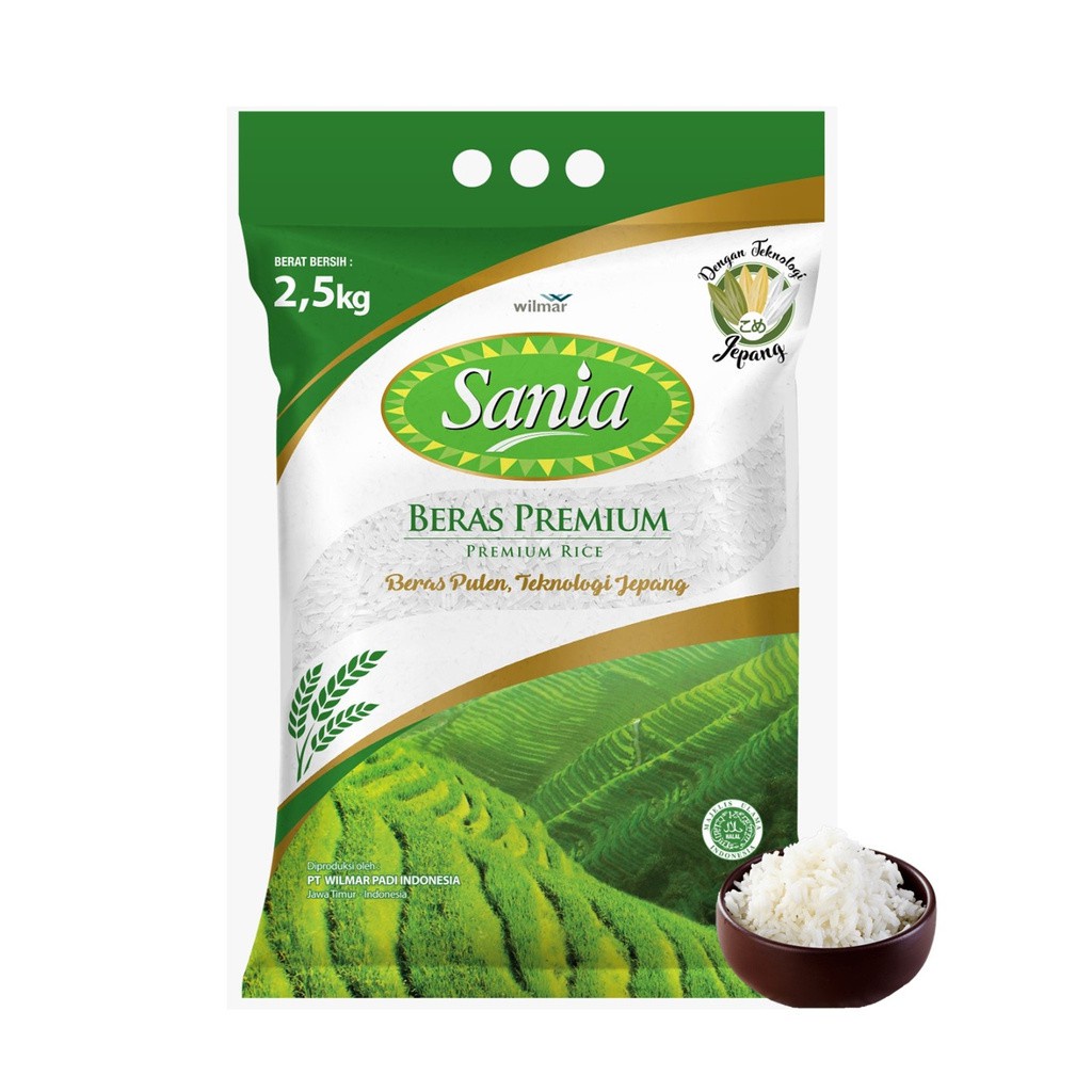 

Sania Beras Premium 2.5 Kg Rice Pulen Padi