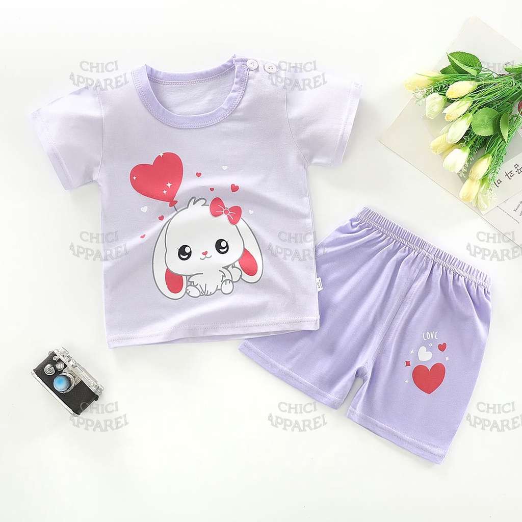 SETELAN ANAK PEREMPUAN LUCU / PAKAIAN SANTAI ANAK USIA 2 TAHUN / SETELAN KAOS ANAK PEREMPUAN / KAOS