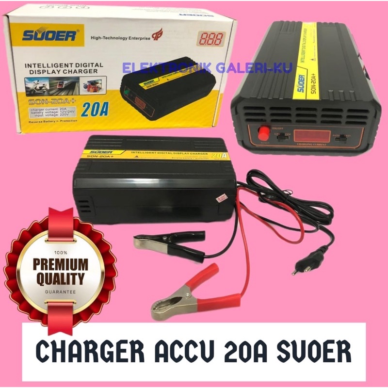 CHARGER ACCU 20A 12V 24V SUOER