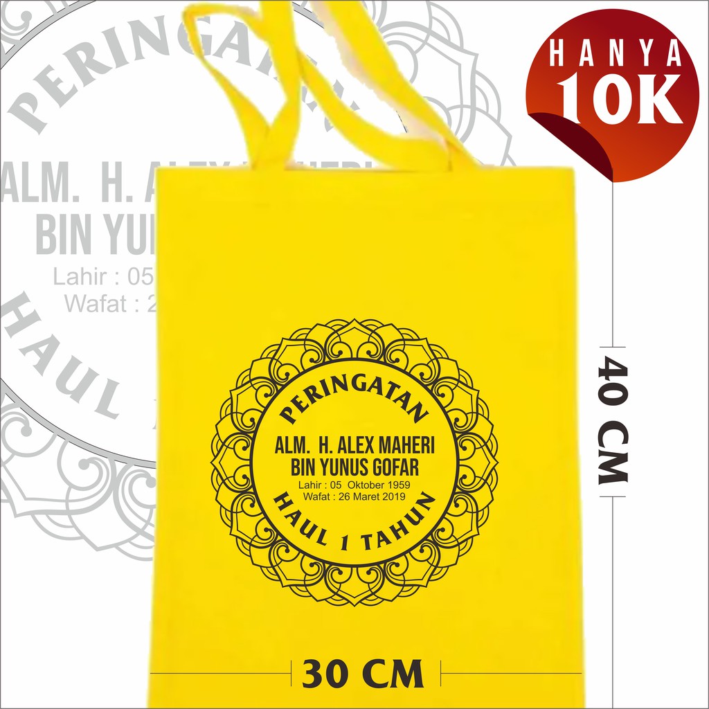 

Goodie Bag acara custom sablon 1 warna