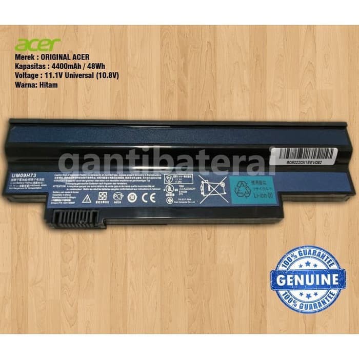 Baterai Laptop Acer Aspire One 532H Original