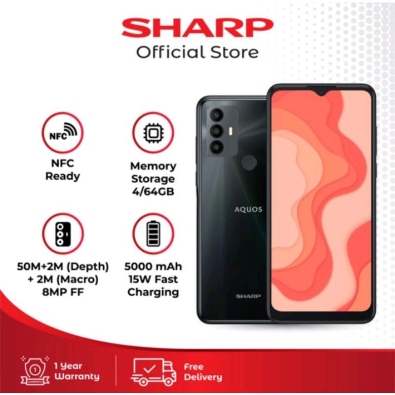 SHARP AQUOS V6 Plus 4GB/64GB V6 3GB/32GB Garansi Resmi Handphone Sharp