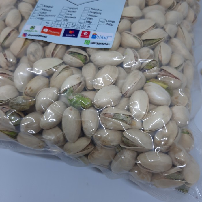 

54eh Kacang Pistachio Roasted 250Gr Salty (Matang) 60Jh