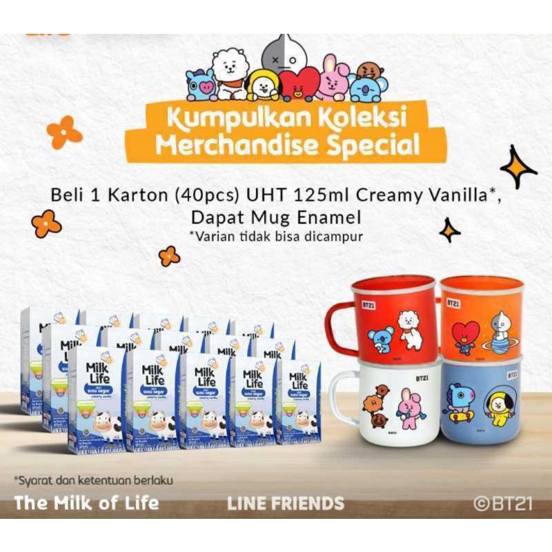 

Milk Life Original - Strawberry - Coklat 125ml/40Pcs + Free Mug Enamel