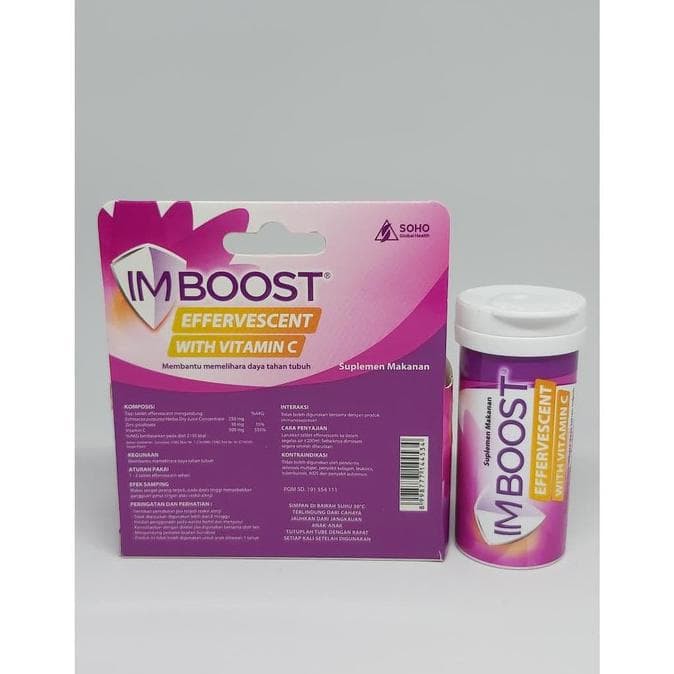 Jual IMBOOST EFFERVESCENT ANGGUR TUBE 8 TABLET Celup Air Vitamin C 500 Mg Echinacea Purpure