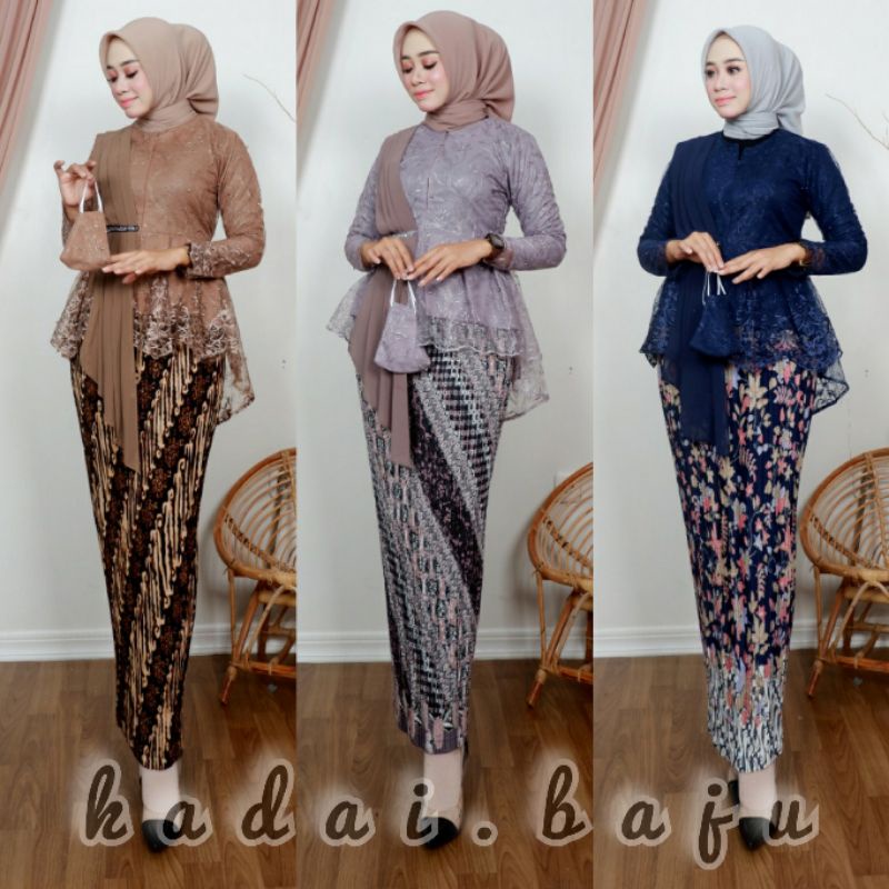 SETELAN AIRA SELENDANG / KEBAYA MODERN / KEBAYA BRUKAT / BAJU TUNIK WANITA / OUTFIT BAJU PESTA KEKINIAN / FM