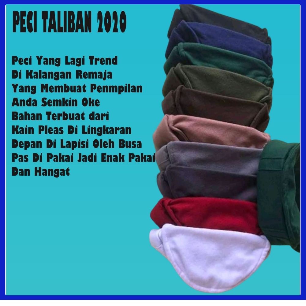 Peci / peci taliban / peci hitam / topi peci / topi pria / topi tauhid
