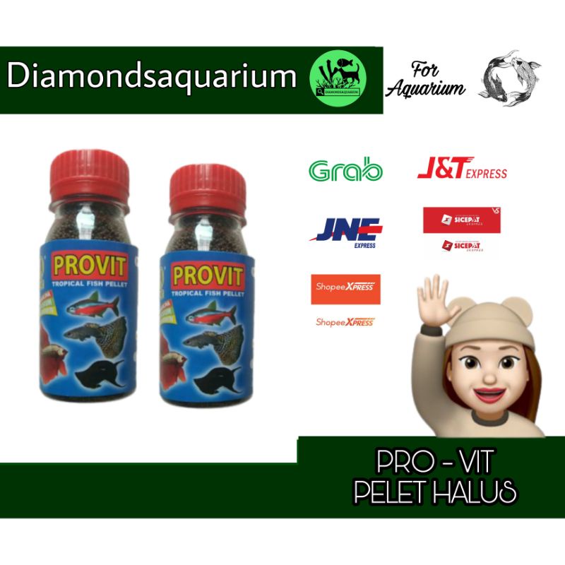 PAKAN IKAN / PELET IKAN HIAS TROPICAL KECIL PROVIT