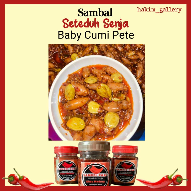 

Sambal Baby Cumi Sambel Pete Seteduh Senja Enak Pedas Mantap 175gr