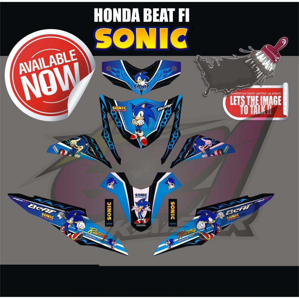 Sticker Motor Beat Fi Sonic Shopee Indonesia