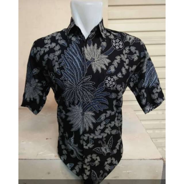 Kemeja batik pria lengan pendek full furing