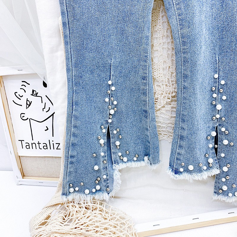 2-6thn | CELANA PANJANG DENIM JEANS ANAK KARET BAWAHAN PANTS PEREMPUAN SDK SB catalog