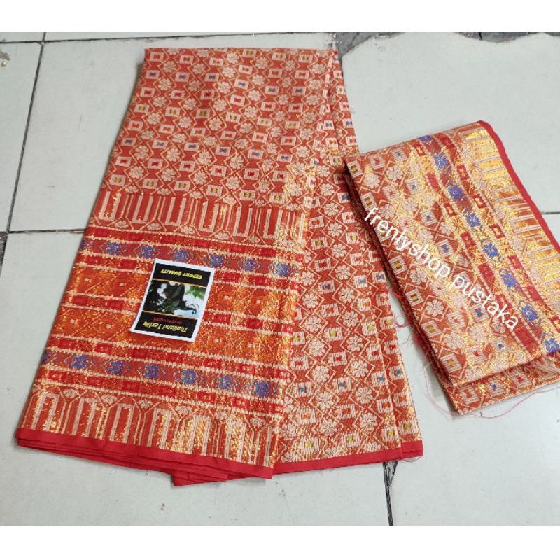 KAIN SONGKET SET SELENDANG THAILAND /BAHAN SONGKET SELENDANG THAILAND TERBARU PREMIUM // Kain Songket Pesta Mewah Terbaru