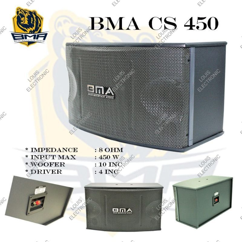 Speaker Pasif Karaoke BMA CS450 CS 450 ORIGINAL ( Sepasang / 2 Unit )