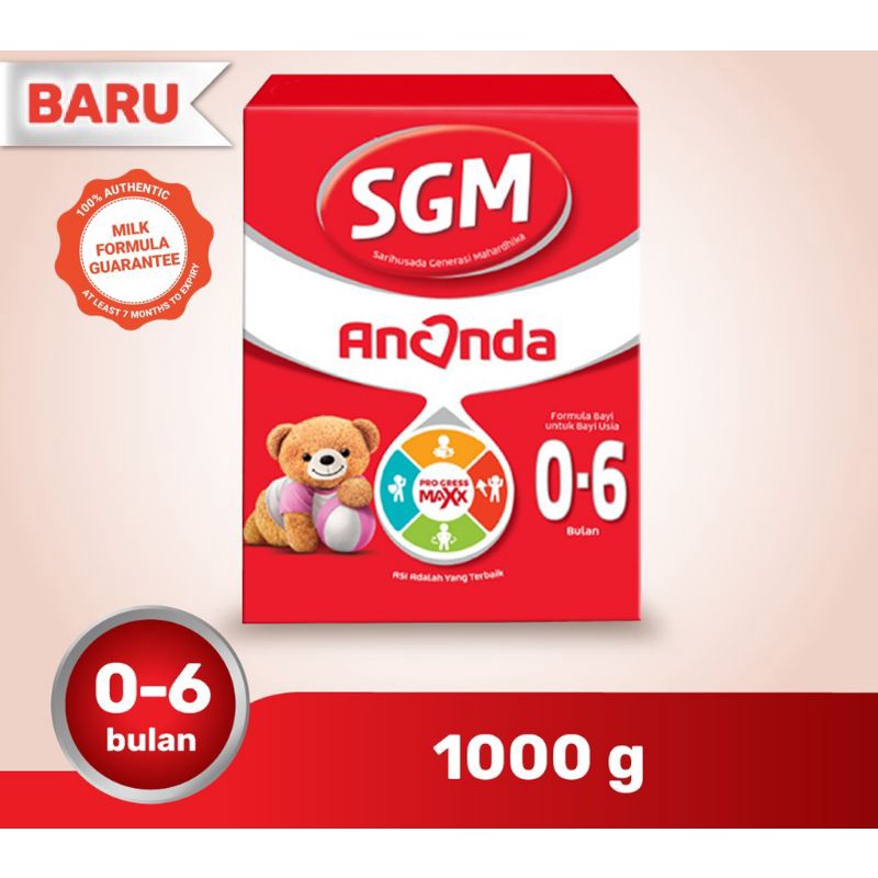SGM ANANDA 1 1000 G SUSU FORMULA BAYI 0 - 6 BULAN