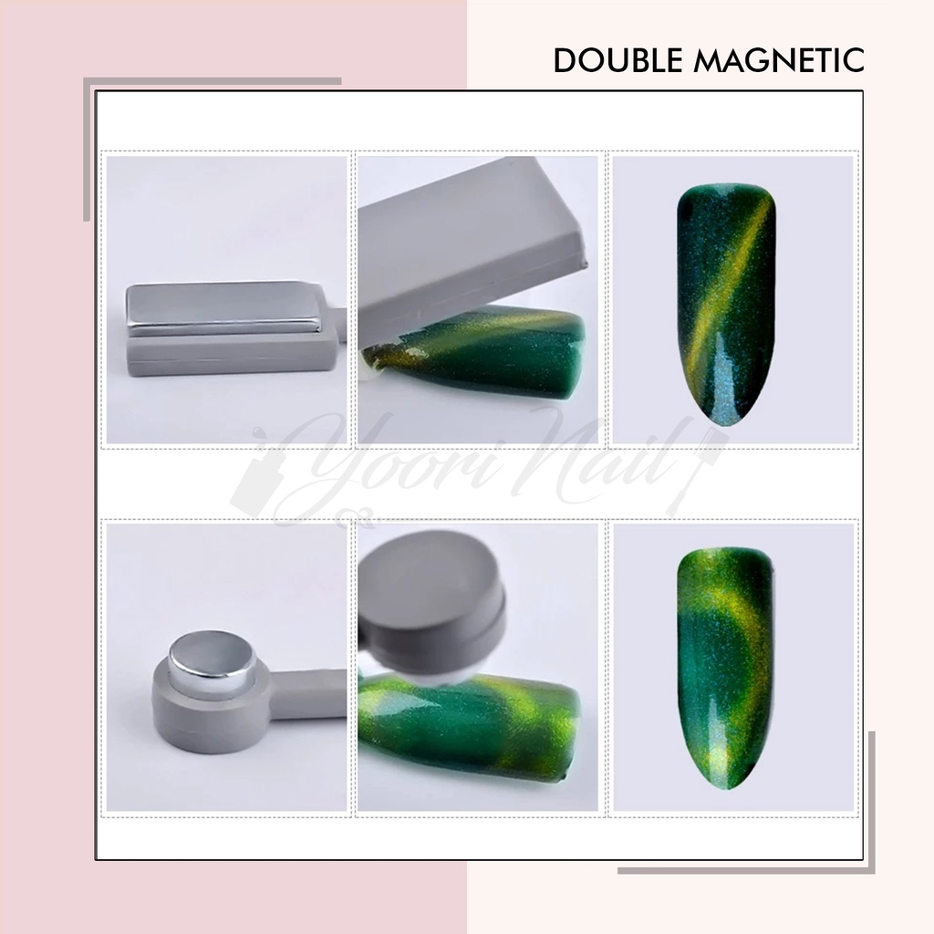 Double magnetic cat eye double headed magnet cateyes polish magnets