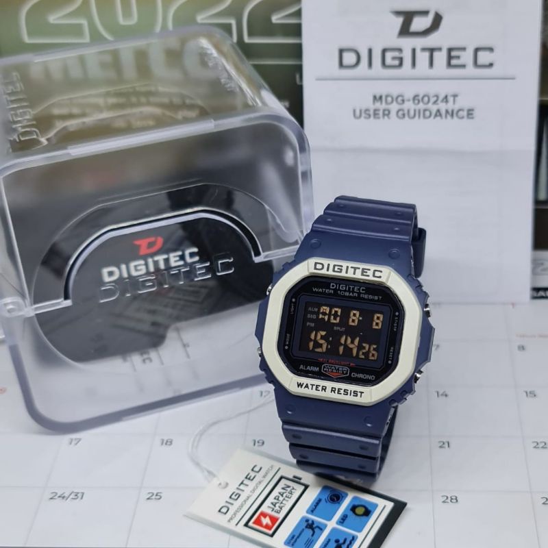 Jam Tangan Pria Fashion Digital DIGITEC DG 6024 Rubber Original