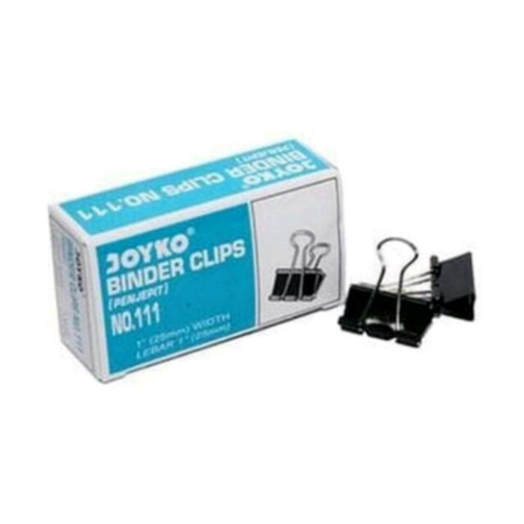 

Binder Clip Klip Penjepit Kertas Joyko No.111 (1 Lusin = 12 pcs )
