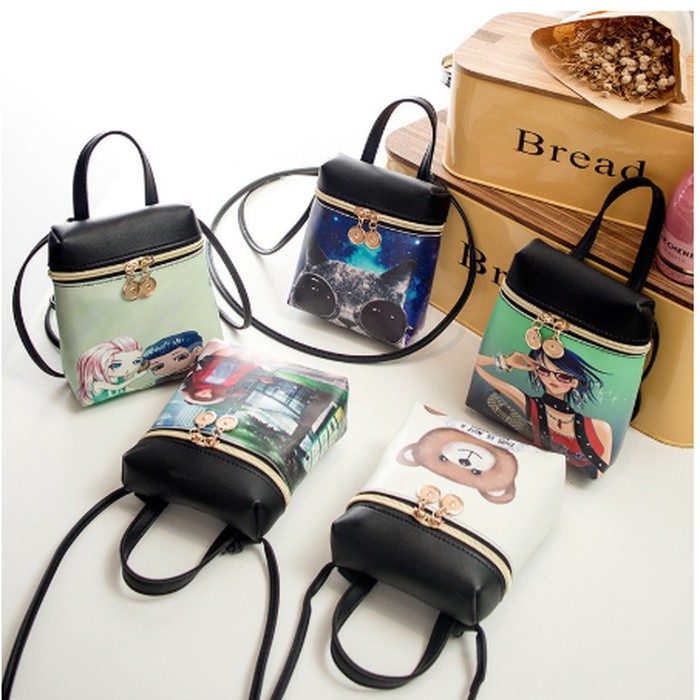 MINI BAG PRINTING BISA BACKPACK BISA SELEMPANG - P2IN1