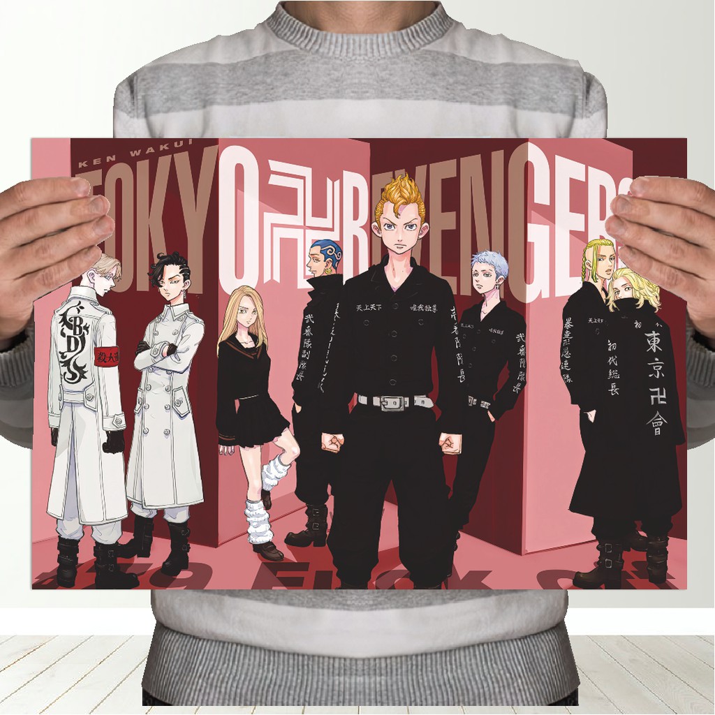 Poster Tokyo Revengers Anime - Size A3+ Takemichi Mikey Draken Baji Kazutora-5 Revengers