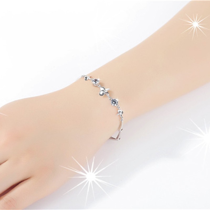 Gelang Perak Asli / Bracelet S925 / Sterling Silver /Wanita Korea Unik bracelet / Charm Gelang pria & Wanita / Gelang Couple / Gelang TitaniumA6-4