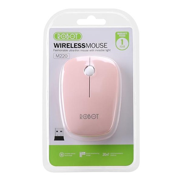 MOUSE WIRELESS 2.4G OPTICAL USB ORIGINAL - MOUSE WIRELESS ROBOT M220-4