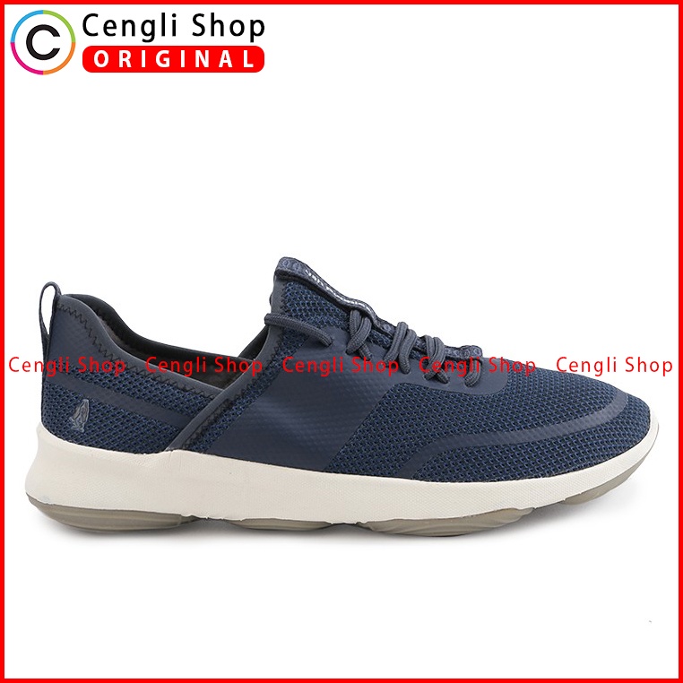 SEPATU HUSH PUPPIES PRIA ORIGINAL TERBARU SNEAKER CASUAL BIRU NAVY HM008