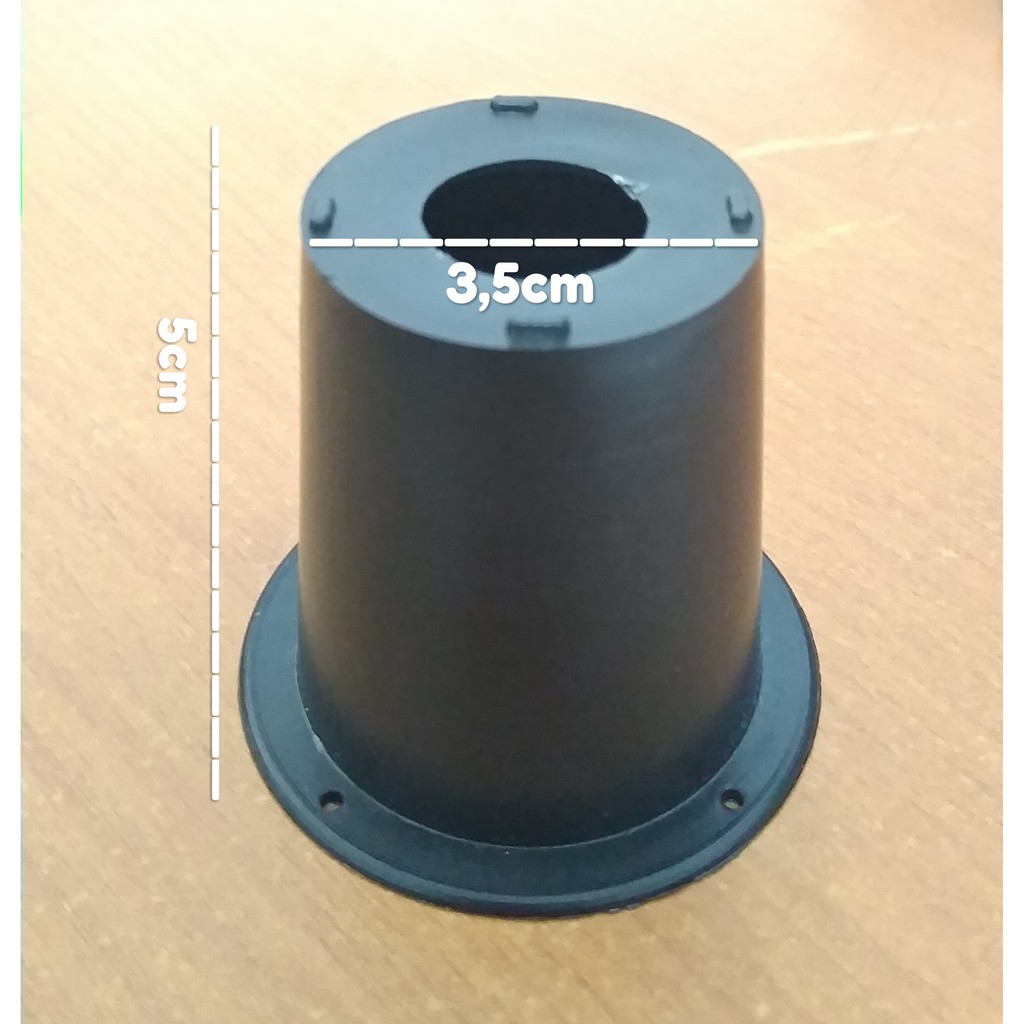 Netpot Hidroponik tanpa lubang samping Tinggi 5cm POLOS hitam