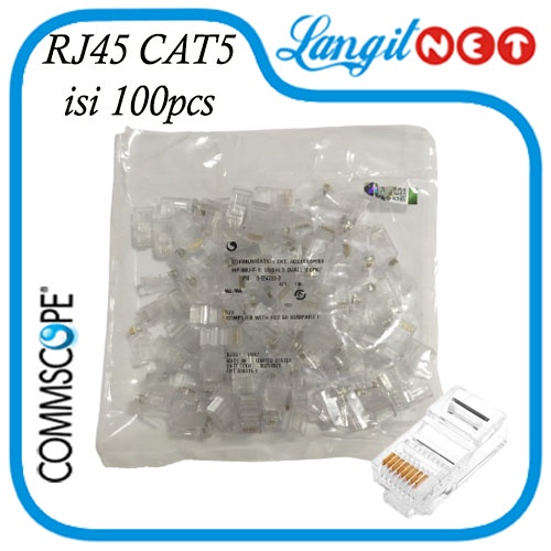 COMMSCOPE CONNECTOR RJ45 CAT5 isi 100pcs