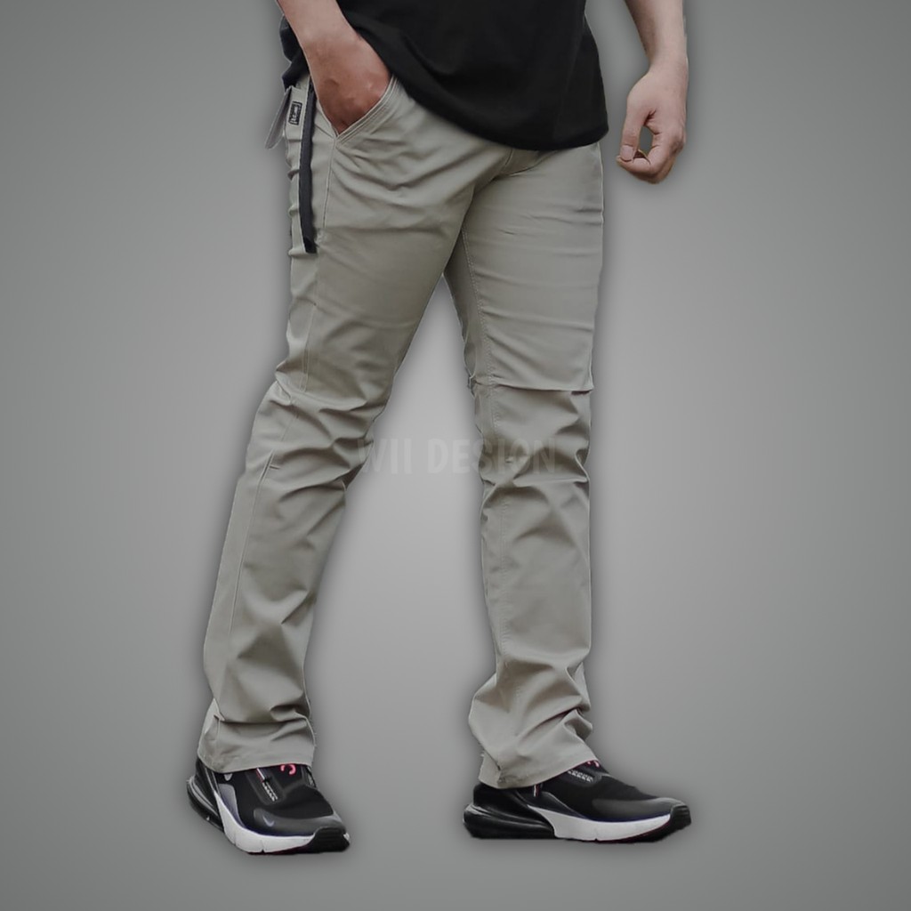 BRONE Celana Chino Pria Cutbray Pria Streetch Panjang Size S - XL (Original) Premium Quality