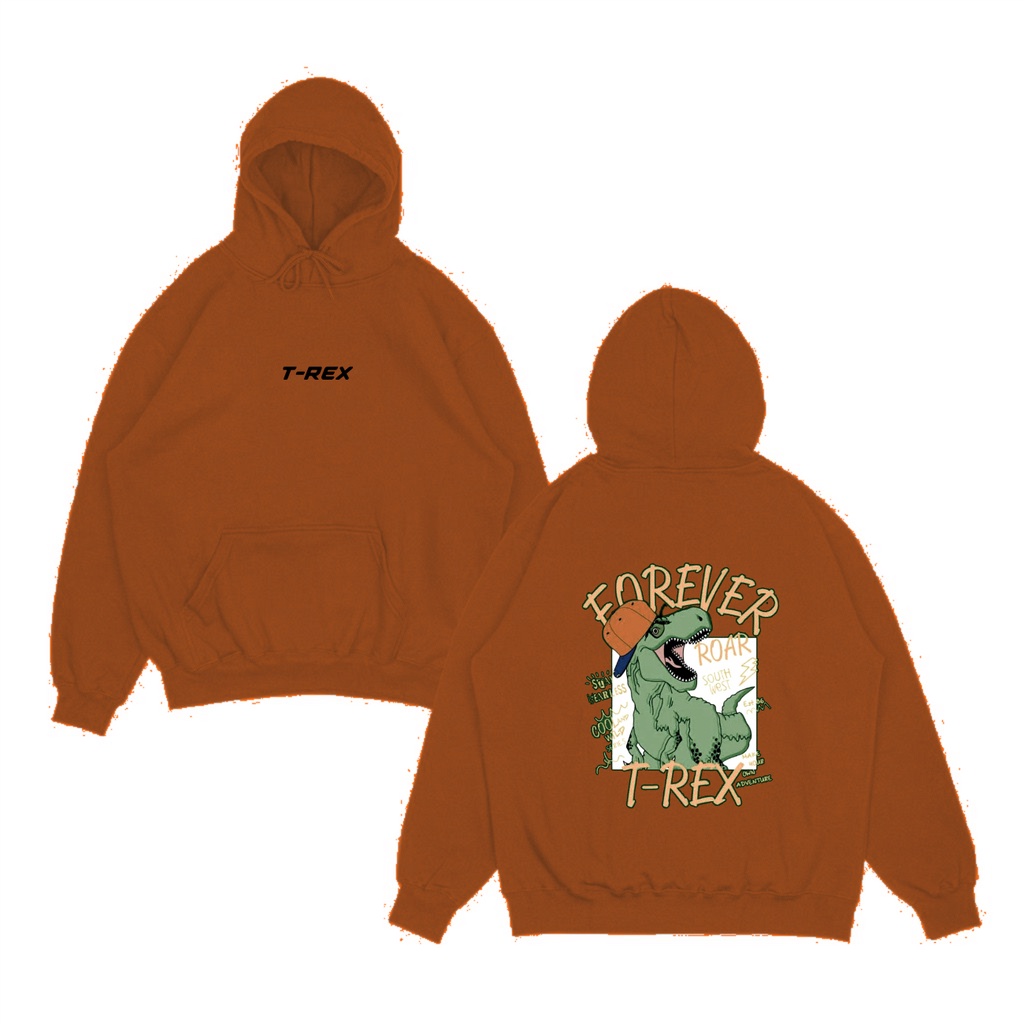 T-REX HOODIE JUMPER PRIA WANITA Size M-XXL ANAIRA