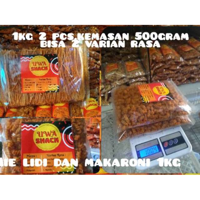 

MIE LIDI DAN MAKARONI SPIRAL 1KG UWA SNACK